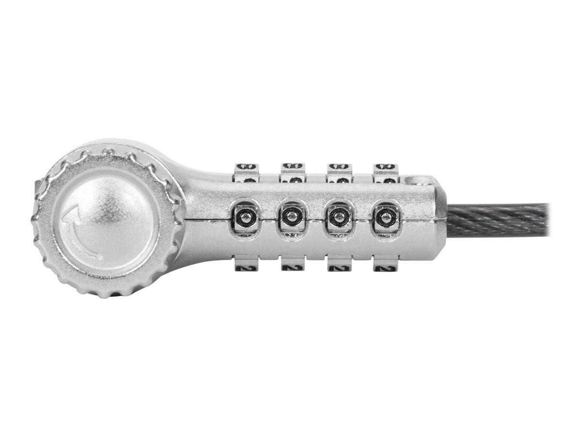 Targus ASP96GLX-S 2 m Blocco di combinazione Acciaio galvanizzato Argento 203 x