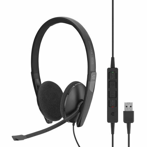 Sennheiser Sc 160 USB Stereo Fascia Computer Cuffie Nero 508315 Testato Ok