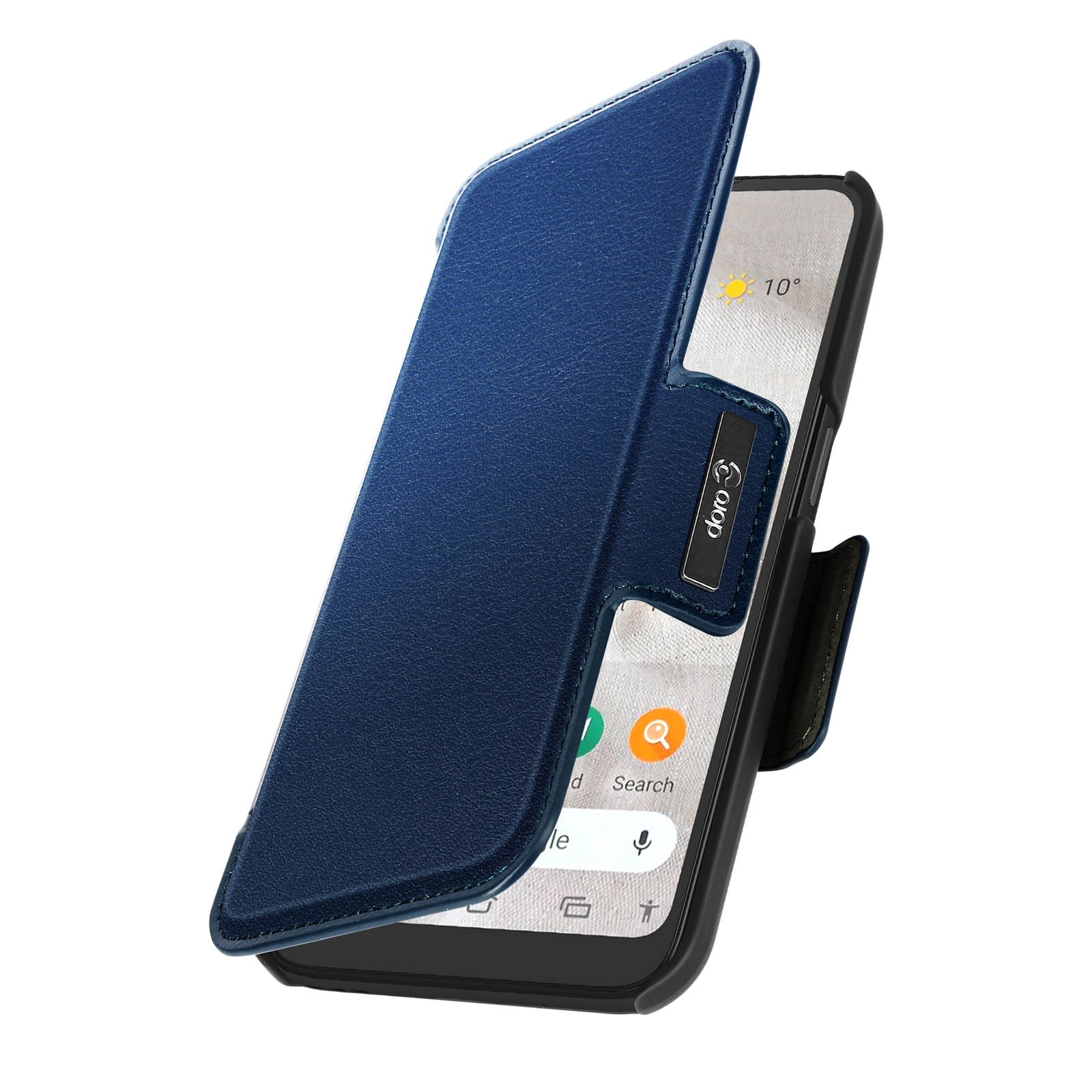 Custodia originale Doro blu per Doro 8220, 8100, 8200, originale Wallet Case blu