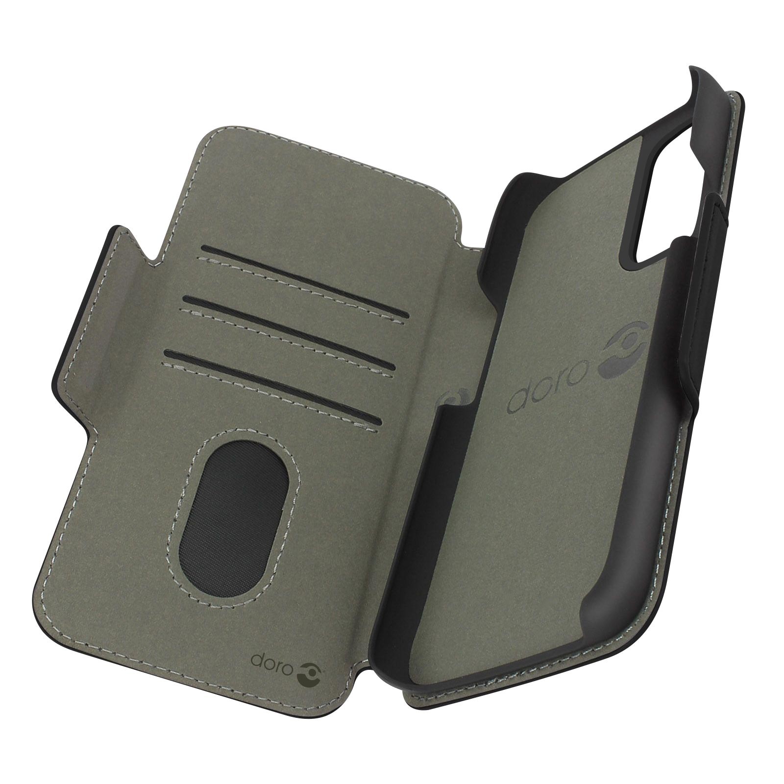 Custodia Doro 8220, 8100, 8200 Portacarte magnetiche Wallet Case Original, Nera