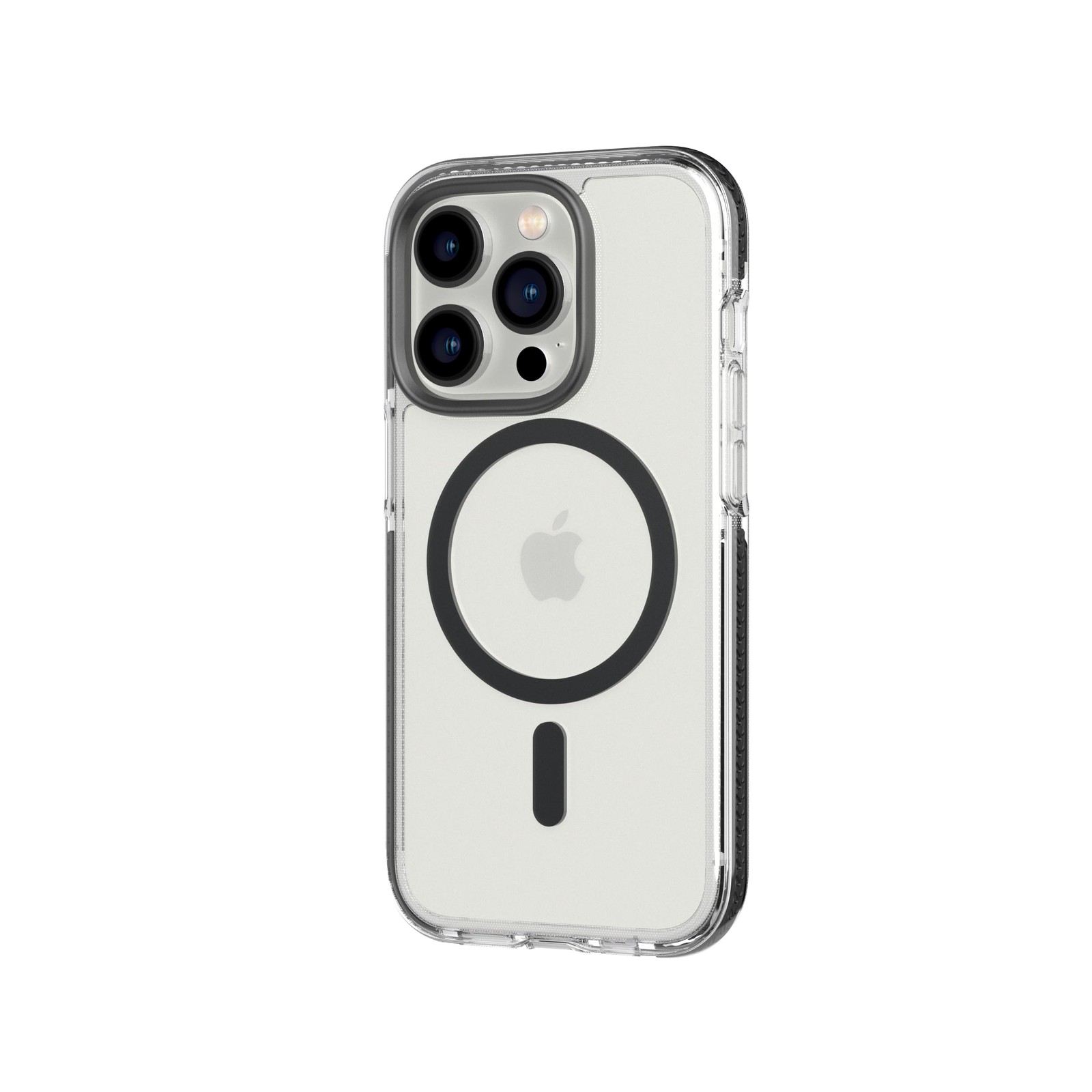 tech21 - Evo Crystal MagSafe iPhone 14 Pro Cover - Clear/Graphite Black