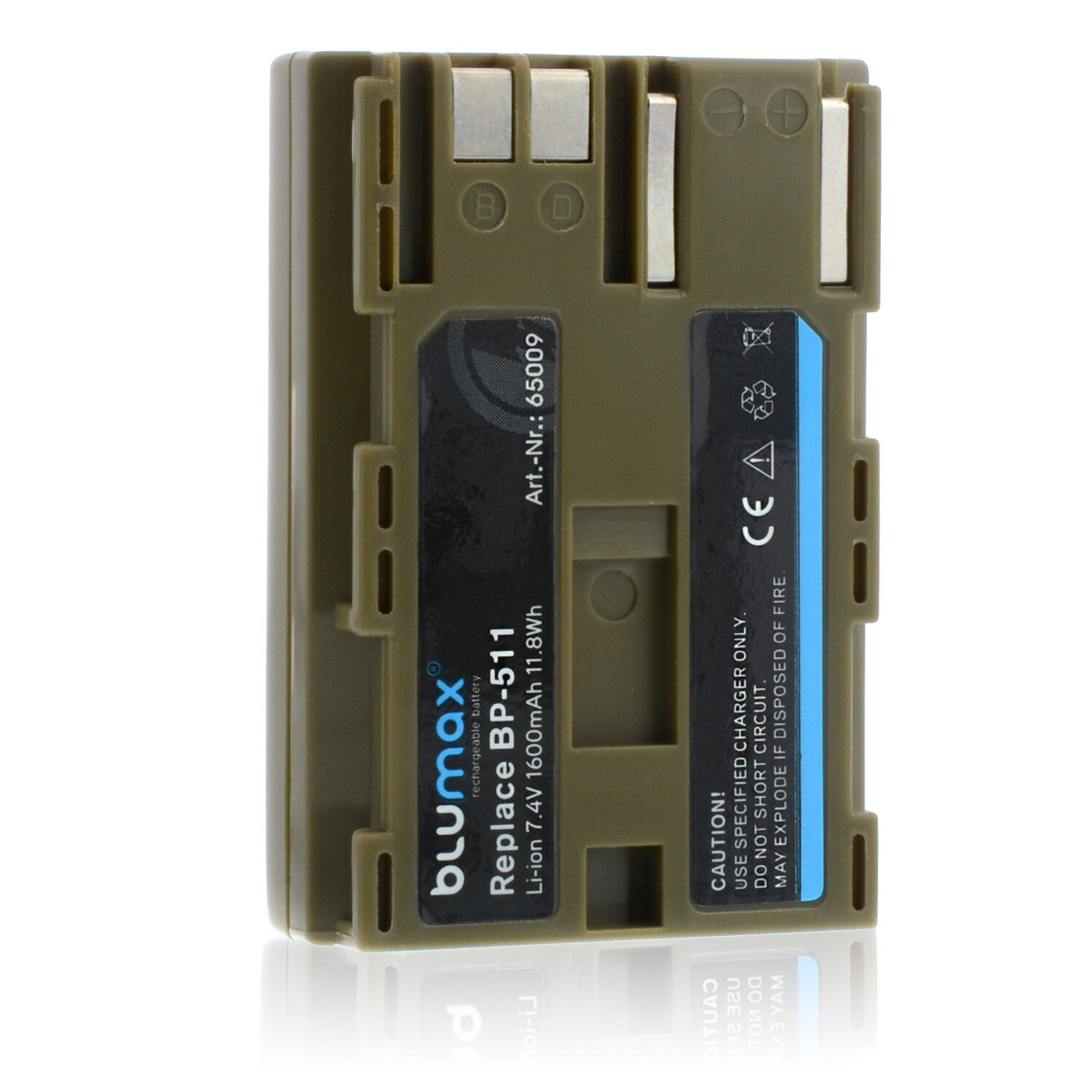 Batteria BLUMAX HQ BP-511 Ricambio Canon EOS 5D 10D 20D 30D 40D 50D 300D 1600mAH