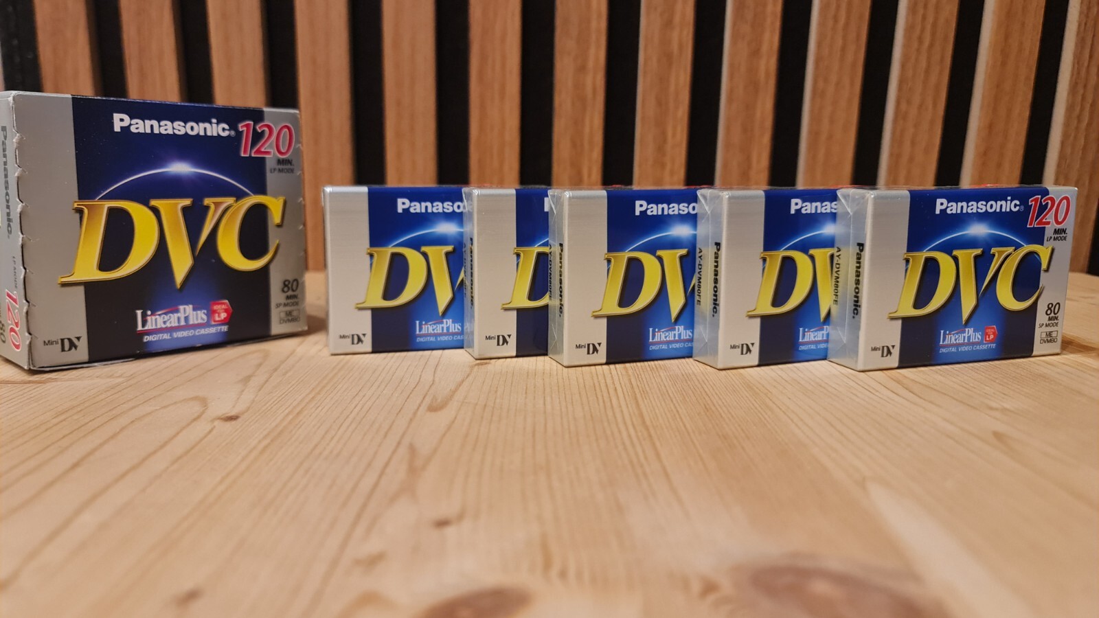 Panasonic Mini DVC, DV, Panasonic 120/80 (Prezzo per 5 pezzi)
