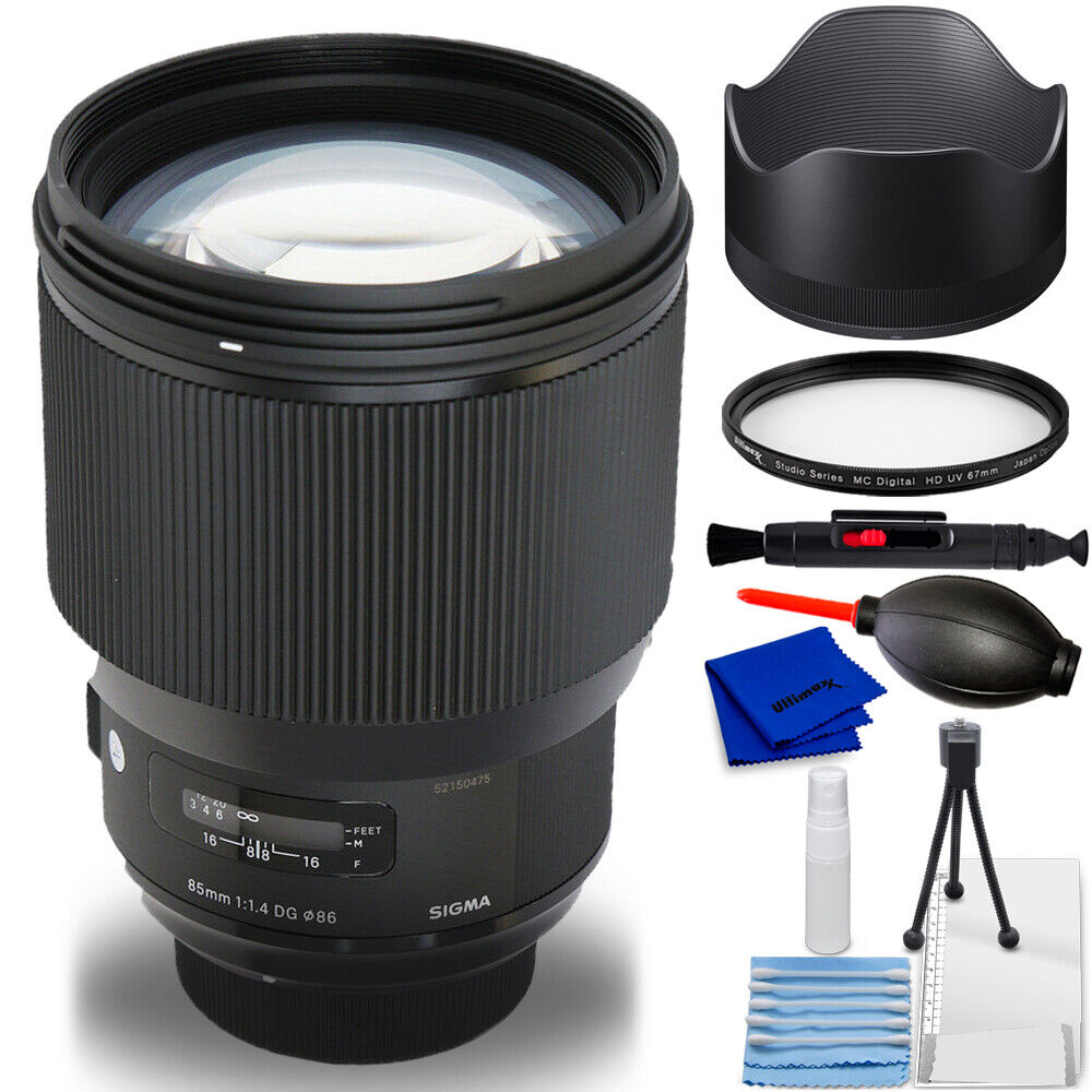 Sigma 85mm F/1.4 Dg HSM Art Lente per Nikon F 321955 - 7PC Set Accessori