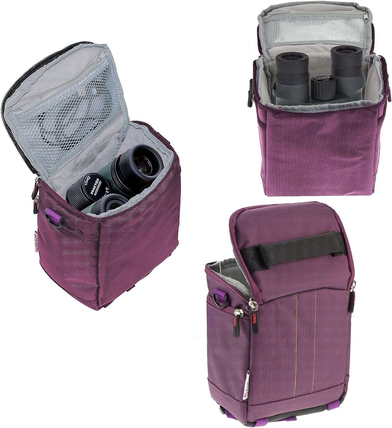 Navitech Purple Case For Bushnell H2O 12x25 Waterproof Binoculars
