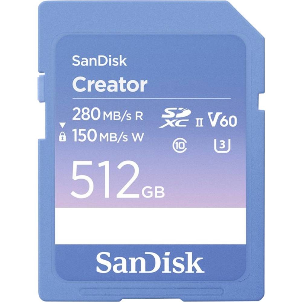 SanDisk Creator Scheda SDXC Dettaglio 512 GB Class 10, v60 Video Speed Class,