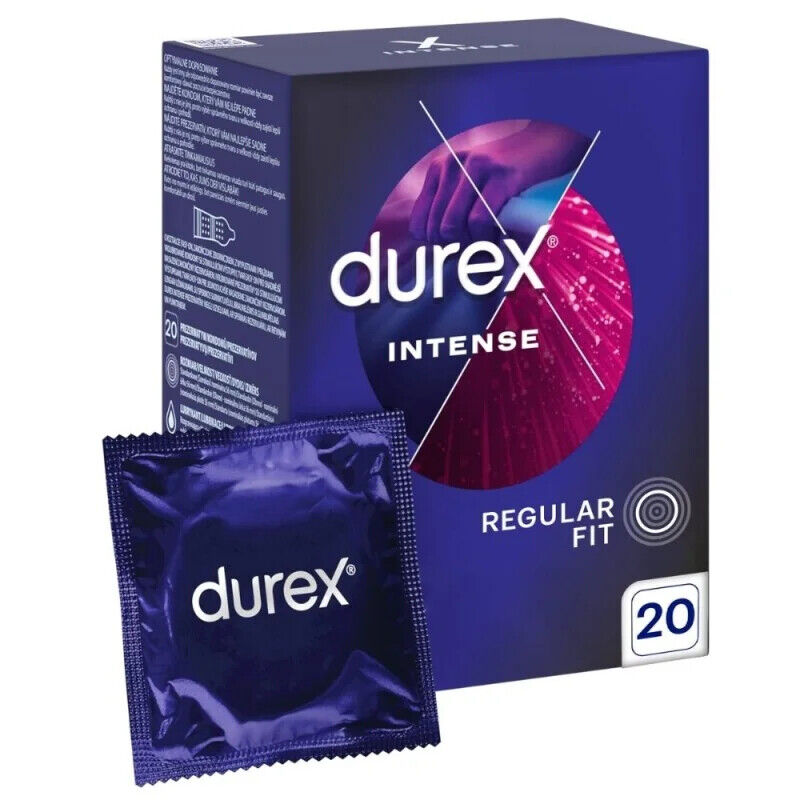 Preservativi stimolanti Durex Intense Regular Fit, 20 pezzi