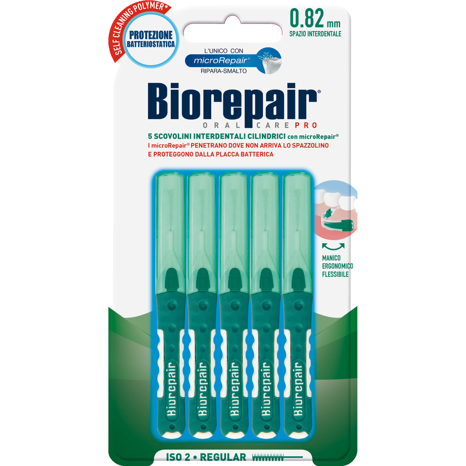 Biorepair 5 Scovolini Interdentali Cilindrici Iso 2 Regular