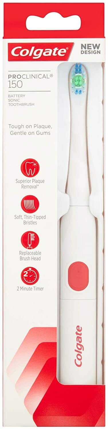 SPAZZOLINO ELETTRICO SONICO A BATTERIA COLGATE PRO CLINICAL 150 A ULTRASUONI