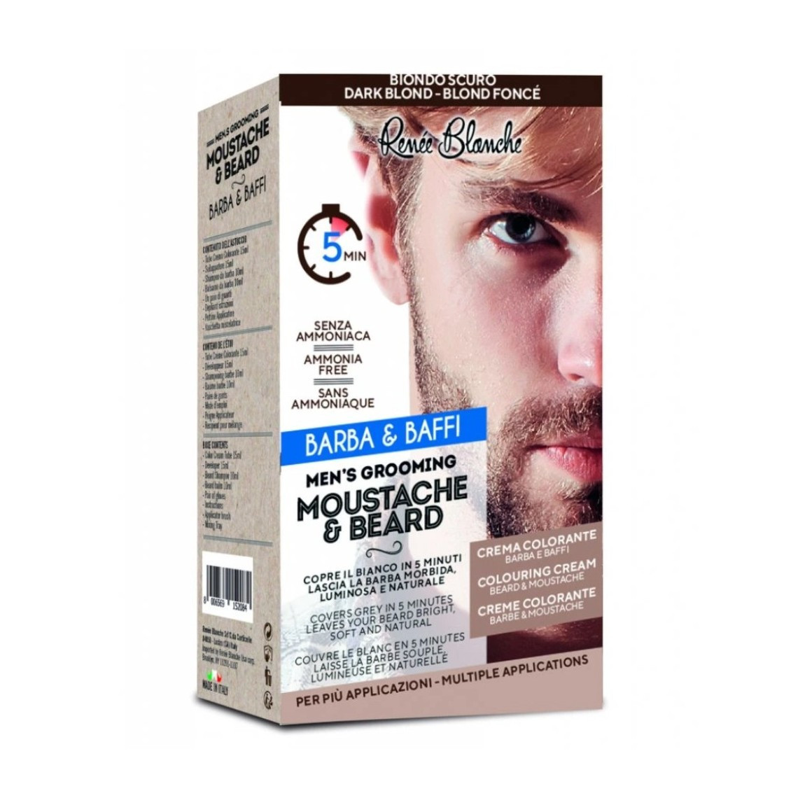 Moustache&Beard Biondo Scuro Barba e Baffi