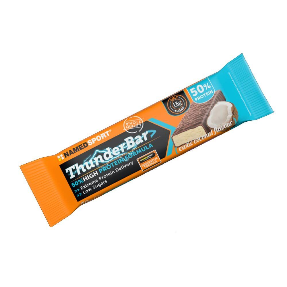 Named Sport Thunder Bar - Barretta 50% di Proteine Exotic Coconut, 50g