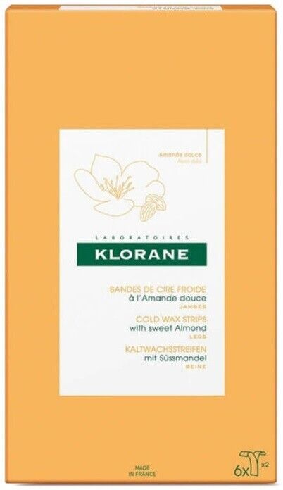 fasce cerate depilazione gambe Klorane con mandorle dolci NUOVE