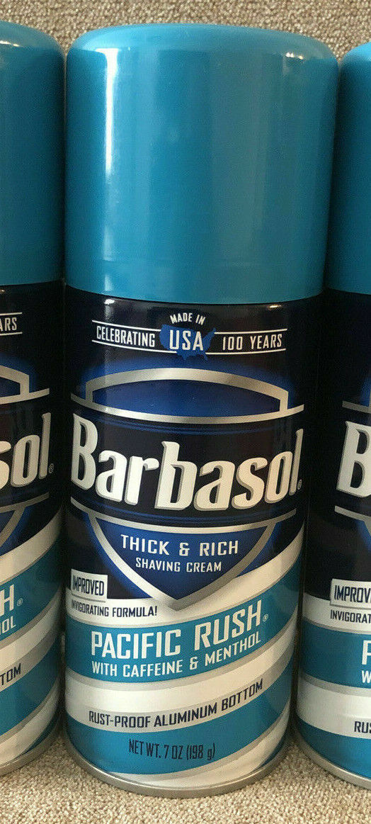 BARBASOL PACIFIC RUSH SHAVING CREAM 198 GR MADE IN U.S.A.