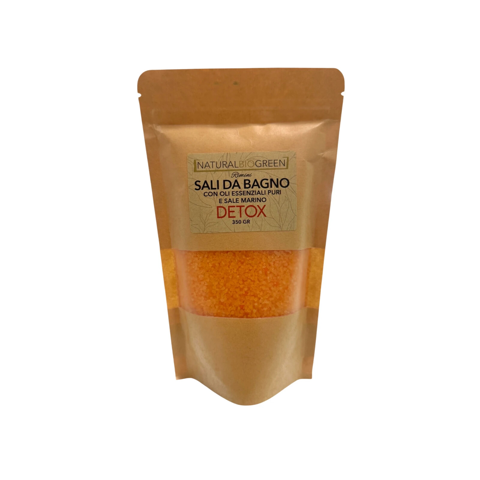 Naturalbiogreen Sali da Bagno con Oli Essenziali Puri e Sale Marino DETOX 350 gr