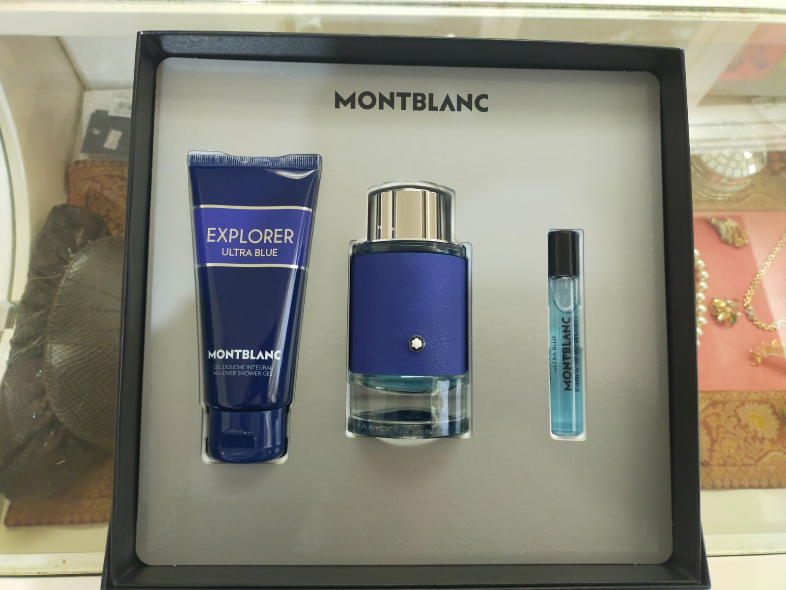 MONTBLANC EXPLORER ULTRA BLUE PARFUM 100ML+ 7,5 ML+ GEL DOUCHE 100 ML