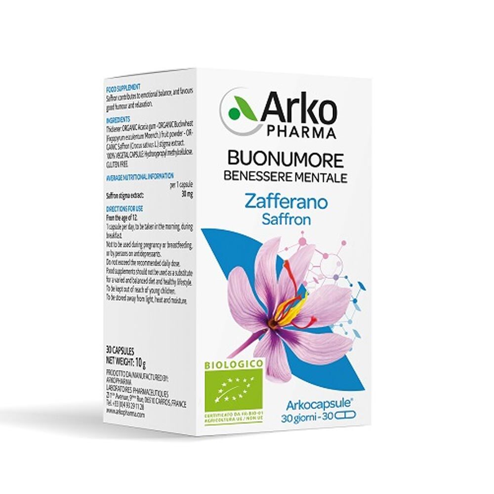 Arkopharma Arkocapsule - Zafferano Integratore Equilibrio Emotivo, 30 capsule
