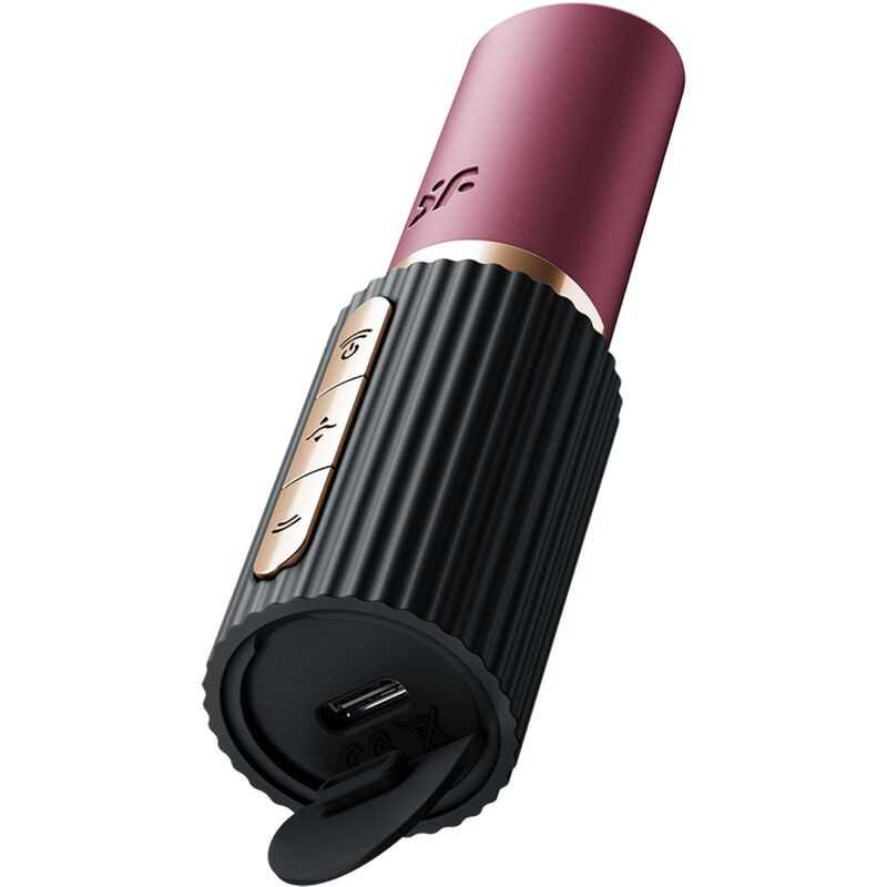 SATISFYER - PRO 2 KISS WAVE CLITORIS STIMULATOR GARNET  BLACK