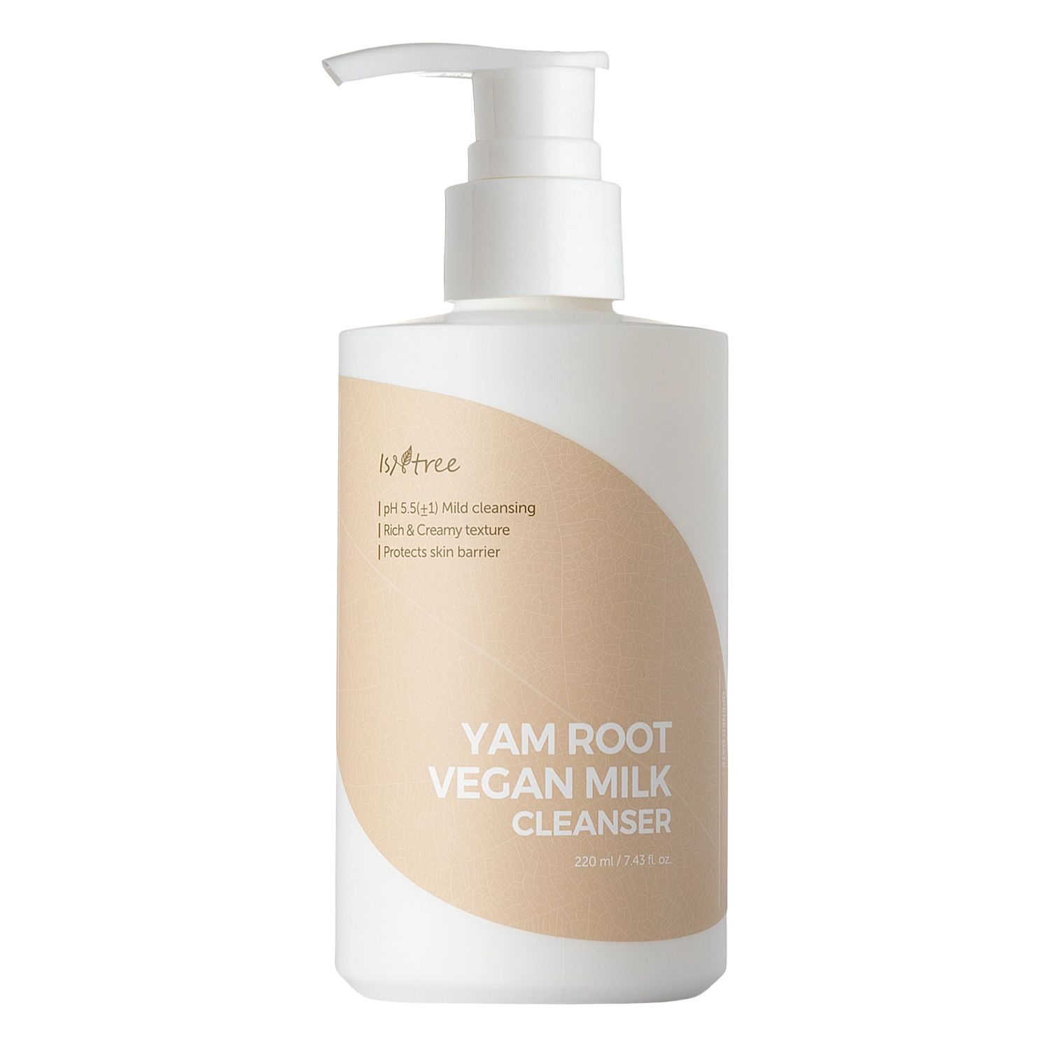 Isntree Latte detergente vegano alla radice di yam, 220 ml