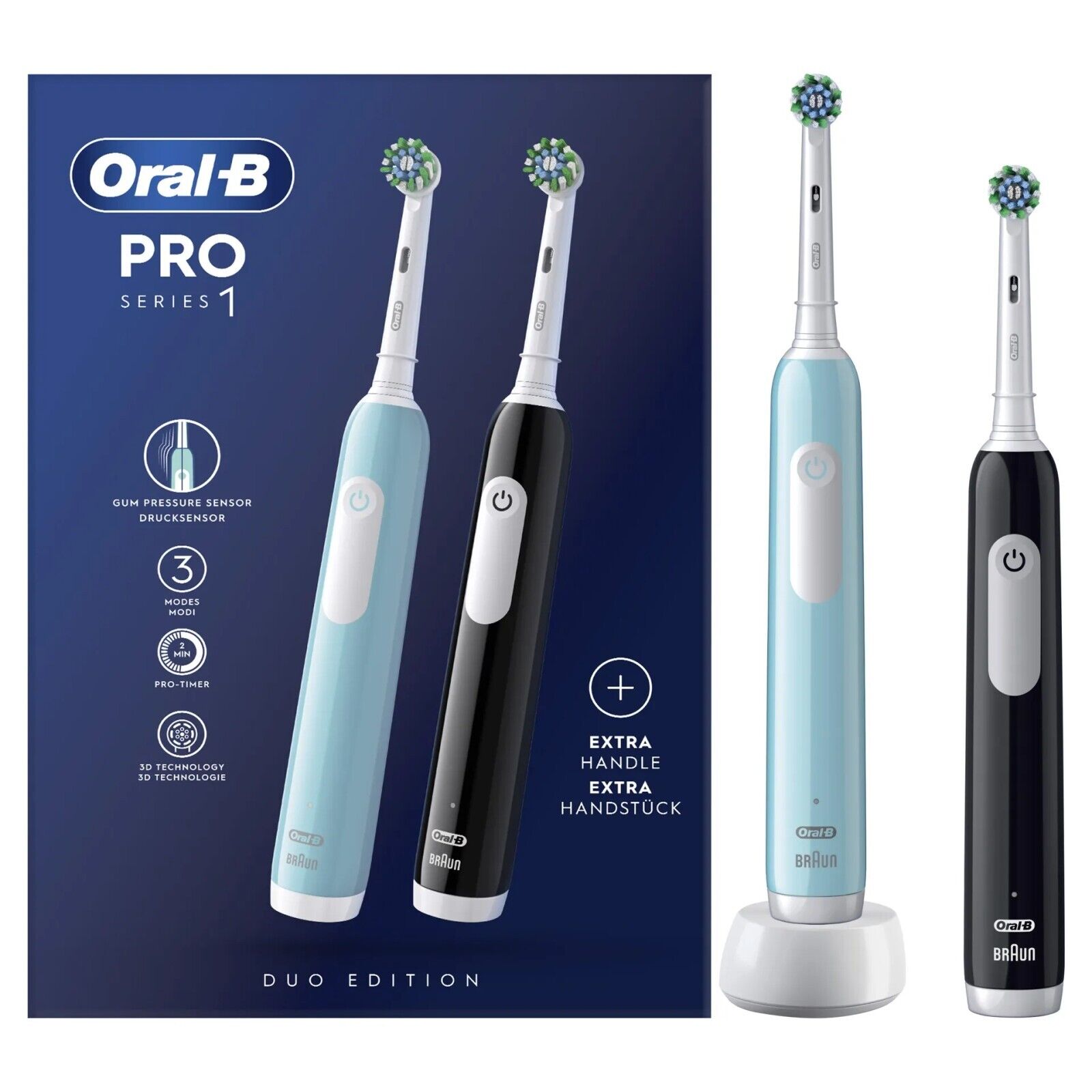 Oral-B Pro 1 PRO1CRSDUO spazzolino elettrico Adulto Spazzolino rotante-oscillant
