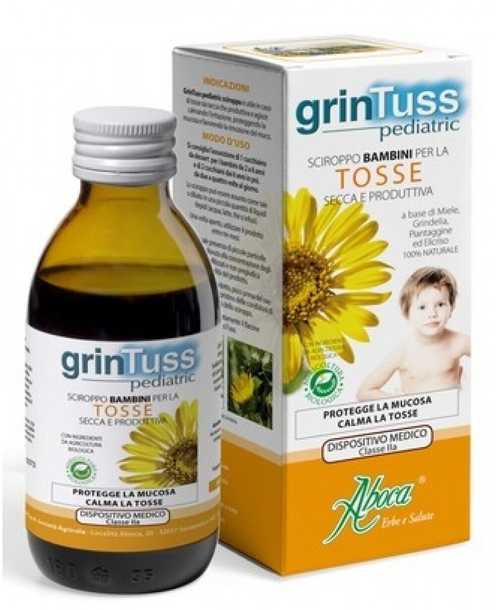 GRINTUSS PEDIATRIC - SCIROPPO PER LA TOSSE SECCA E GRASSA FLACONE 180 ml - ABOCA