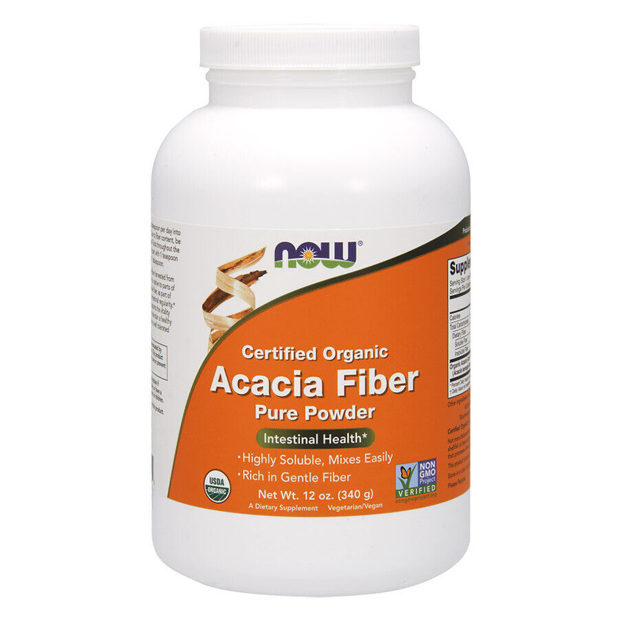 Now Foods Acacia Fiber Organic Powder 12 oz fibra di acacia in polvere