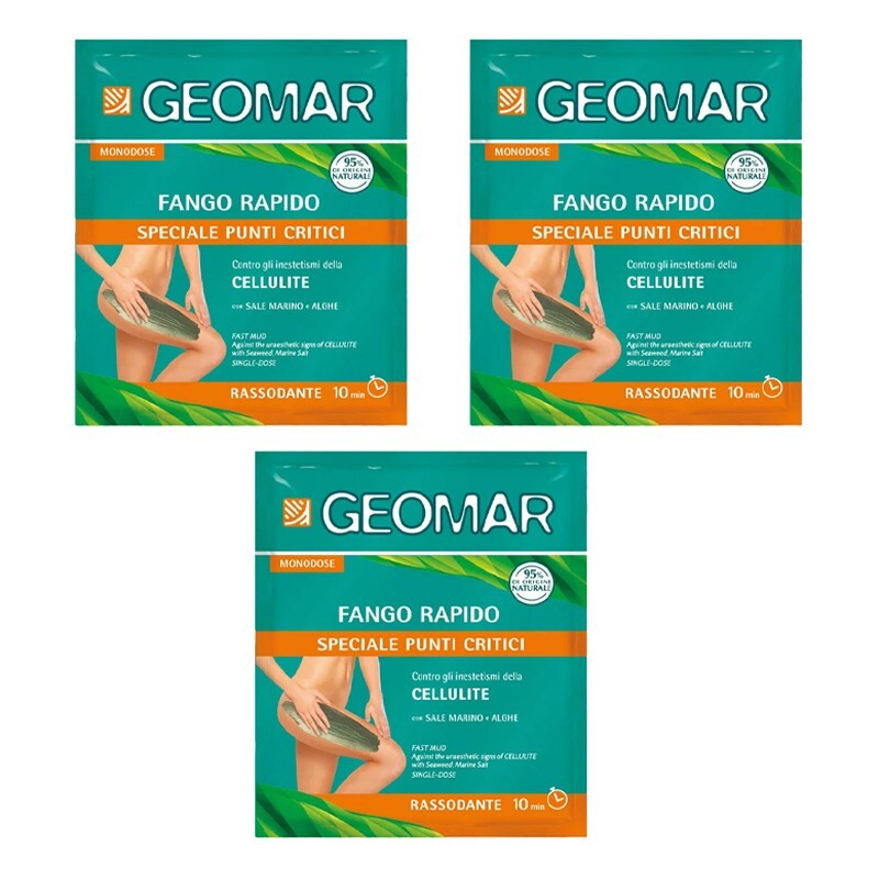 3pz Fango Rapido Anti-Cellulite monodose Geomar speciale punti critici 80ml
