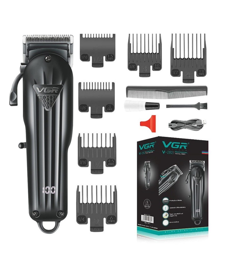 Tagliacapelli Cordless Batteria Ricaricabile 2000mah Display Digitale Vgr V-282