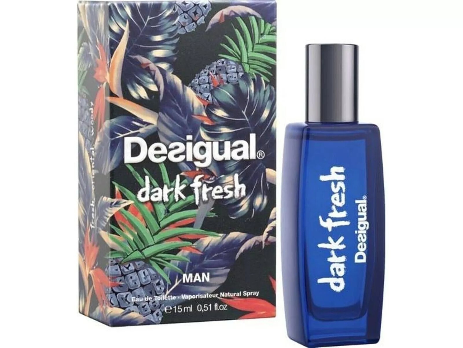 DESIGUAL DARK FRESH MAN EDT Uomo 15ml Profumo Fresco Estivo Agrumato Floreale