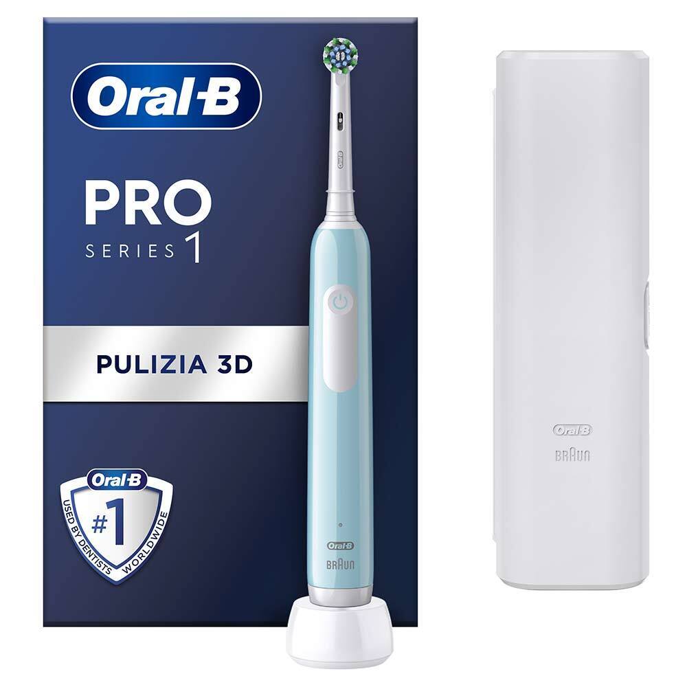 Oral-B PRO Series 1 Spazzolino Elettrico Blu + 1 Testina + Custodia