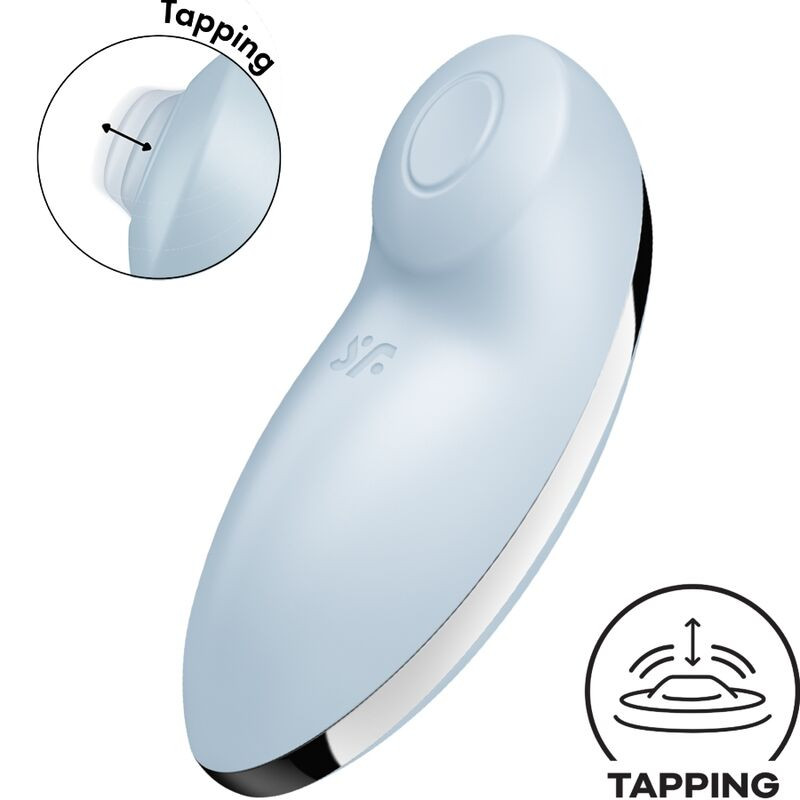 SATISFYER - TAP and CLIMAX 2 VIBRATOR and STIMULATOR BLUE