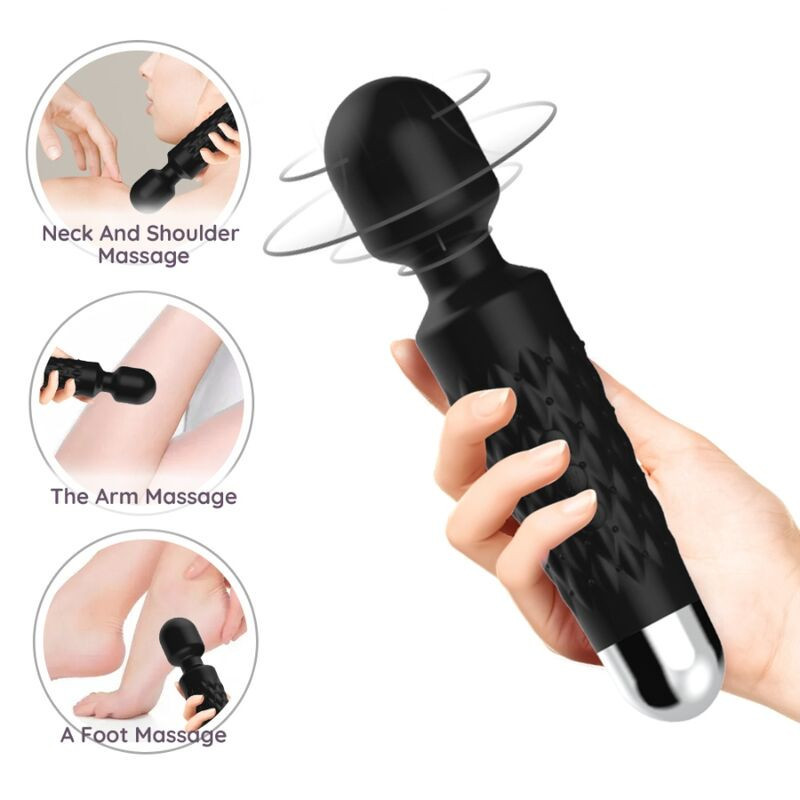 ARMONY - POSTMAN MASSAGER and VIBRATOR SUPER FLEXIBLE HEAD BLACK
