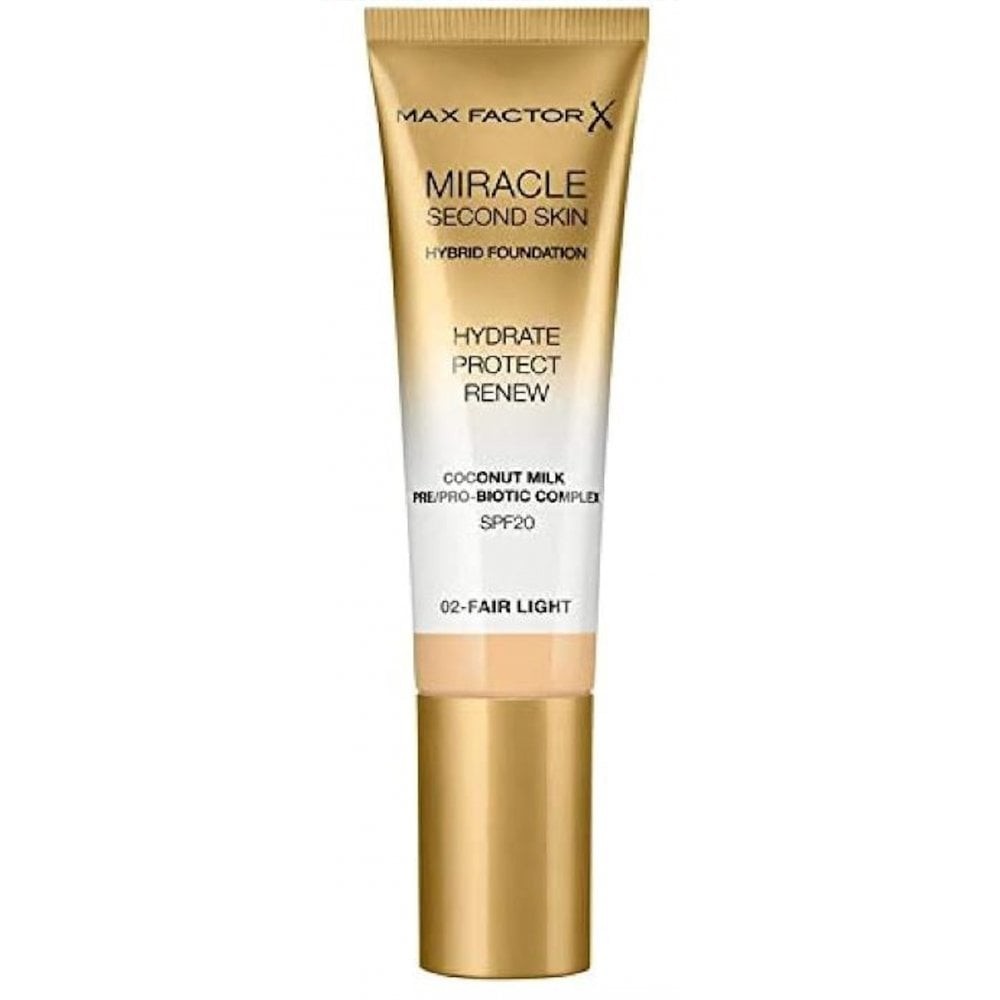Max Factor Miracle Second Skin Hybrid Fondotinta - 02 Fair Light