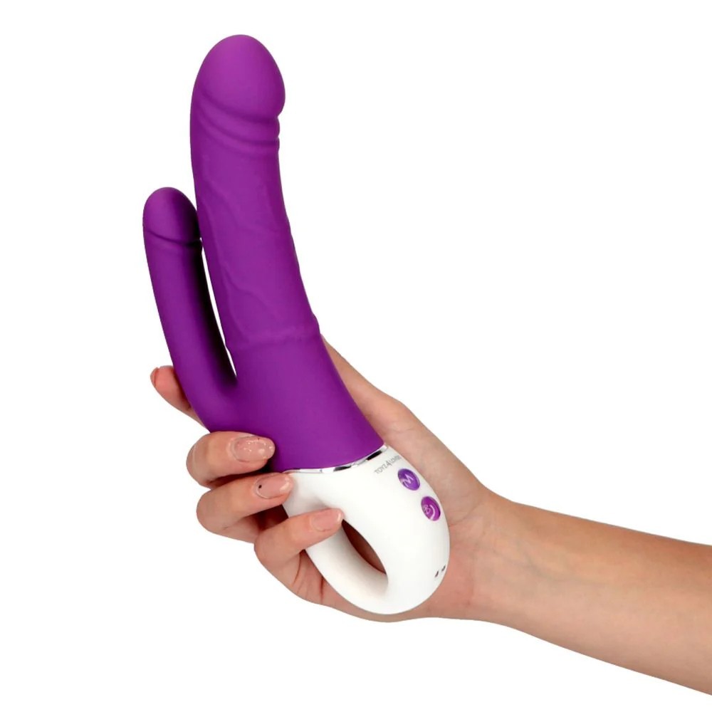 Vibratore doppio Donna vaginale anale Silicone ipoallergenico ricaricabile USB
