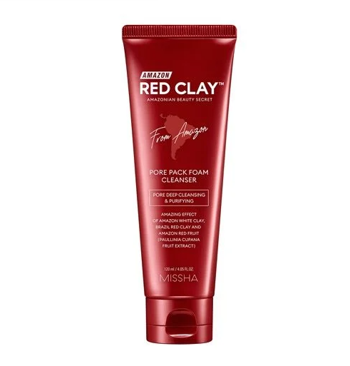 MISSHA AMAZON RED CLAY PORE PACK FOAM CLEANSER 120ML