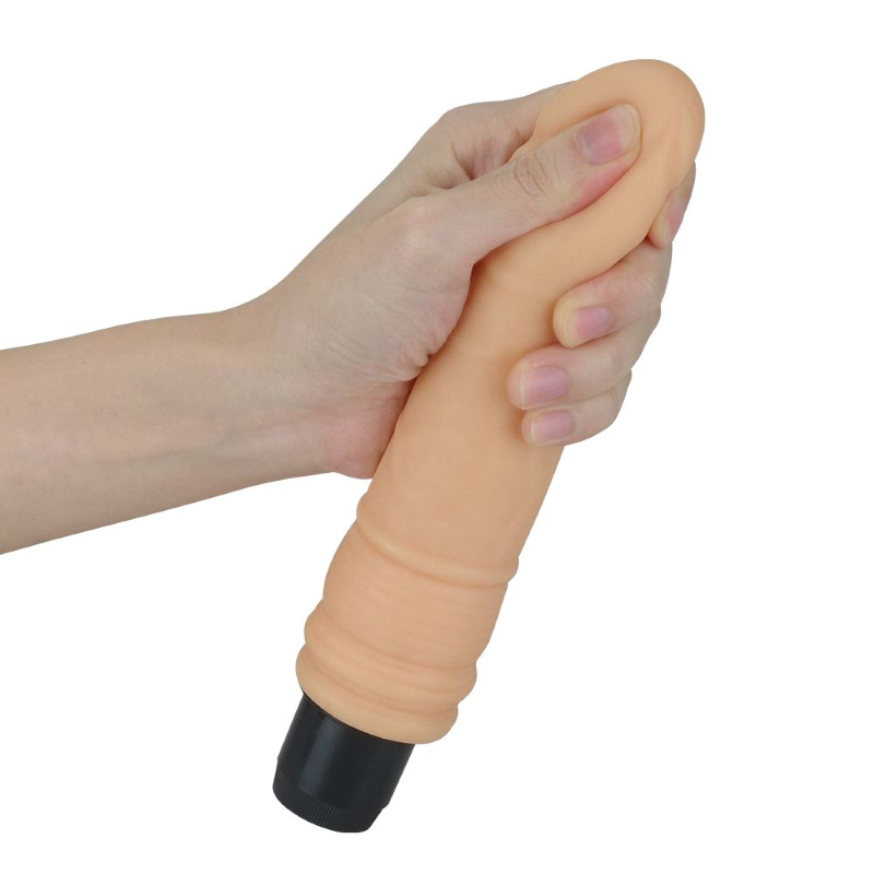 Vibratore Vaginale Anale Ano Clitoride Pene 19cm Realistico Morbido Masturbatore
