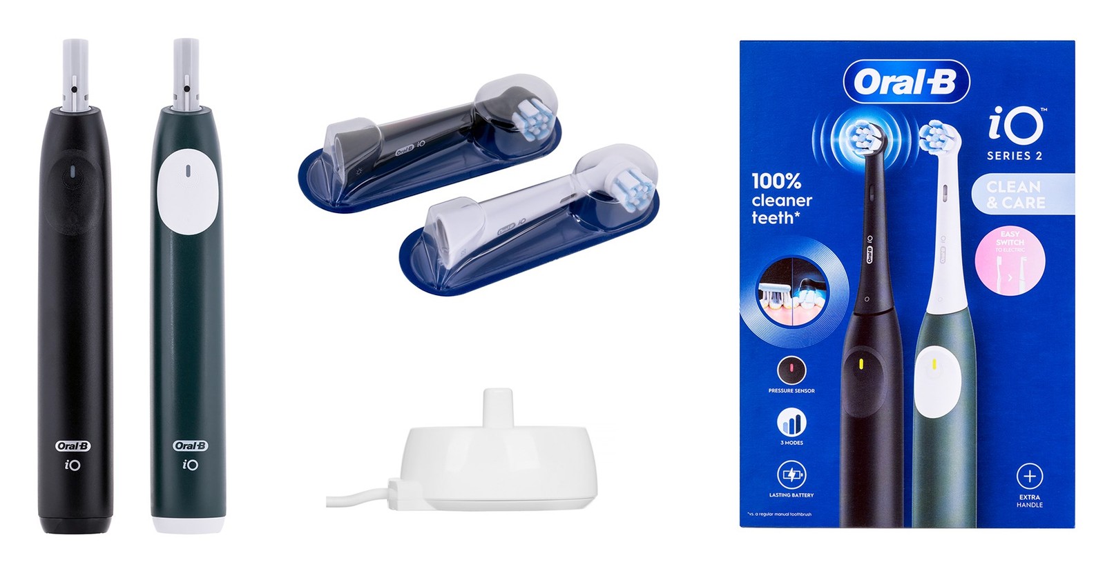 Oral-B iO Series 2 Spazzolino elettrico+ 2. HandPezzoNight Black/Forest 612418