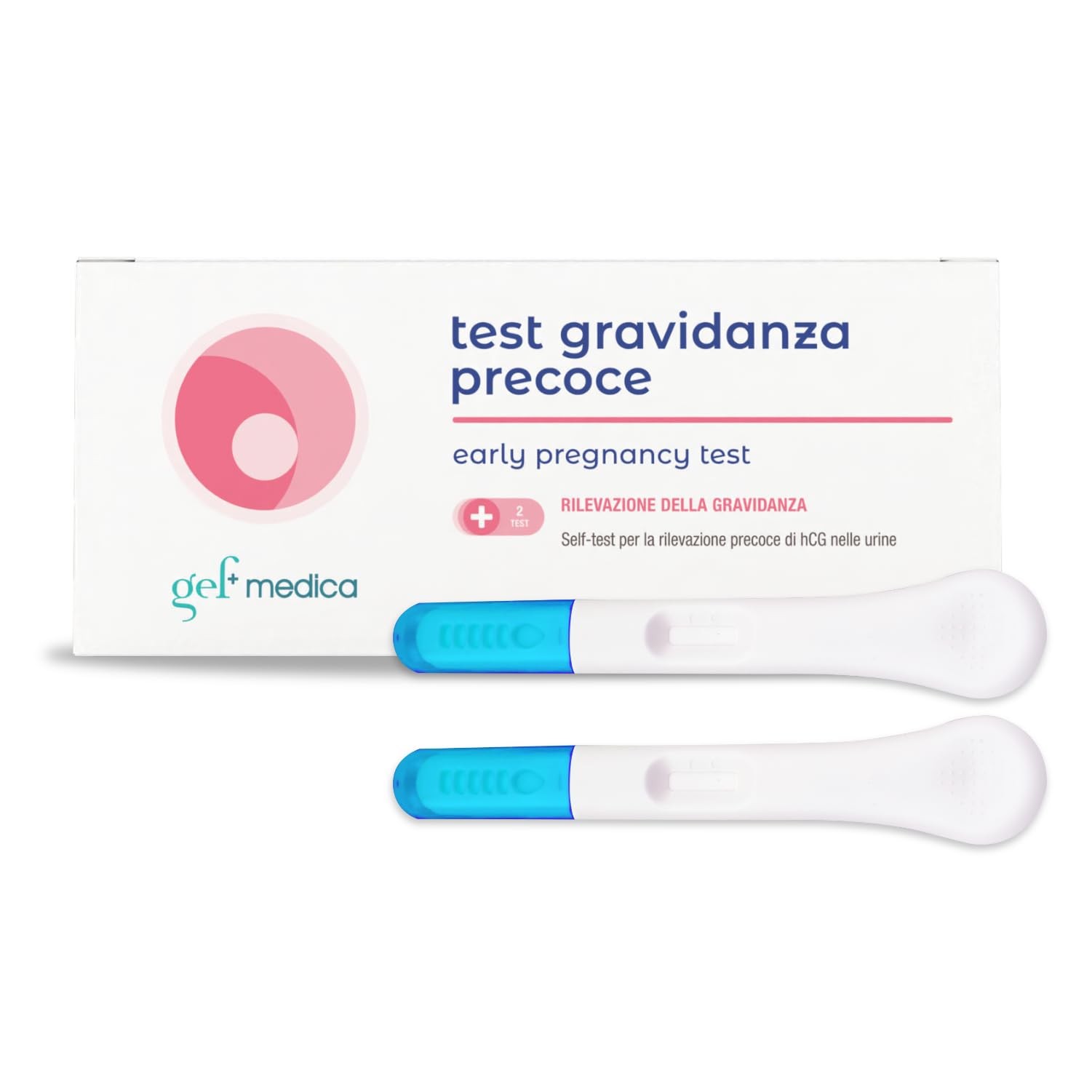 gef+medica | Test di Gravidanza HCG Ultrasensibile, Early Pregnancy, 2 Stick per
