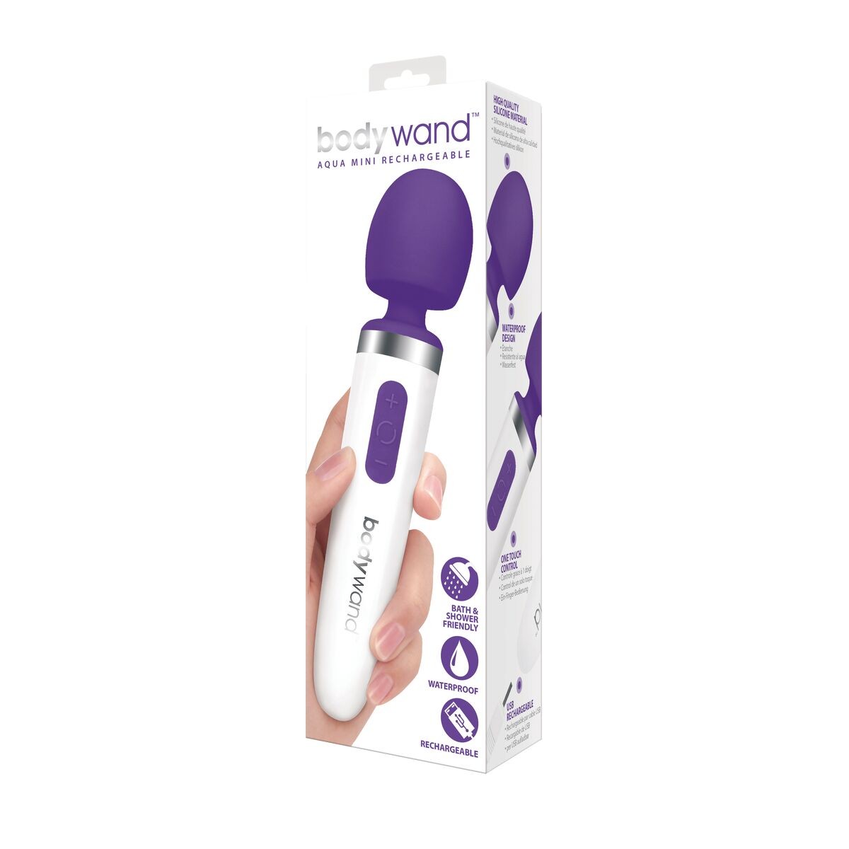 Massaggiatore Aqua Mini Wand Ricaricabile Viola Bodywand Multi Function Wands