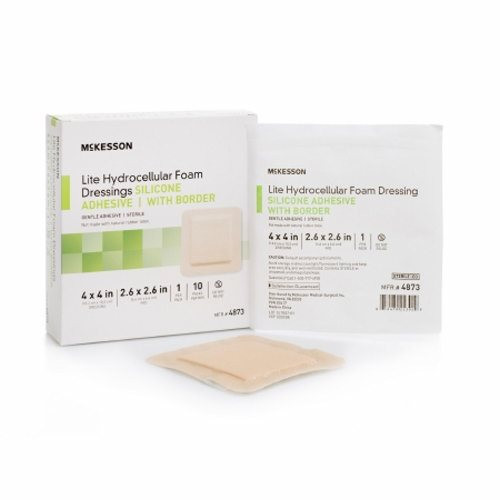 Sottile Silicone Schiuma Medicazione 10.2X10.2cm Sterile 1 Ogni By Mckesson