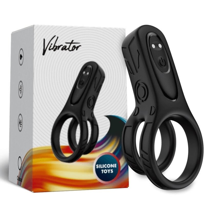Armony Vibrator - Doppio Anello Fallico Vibrante Nero