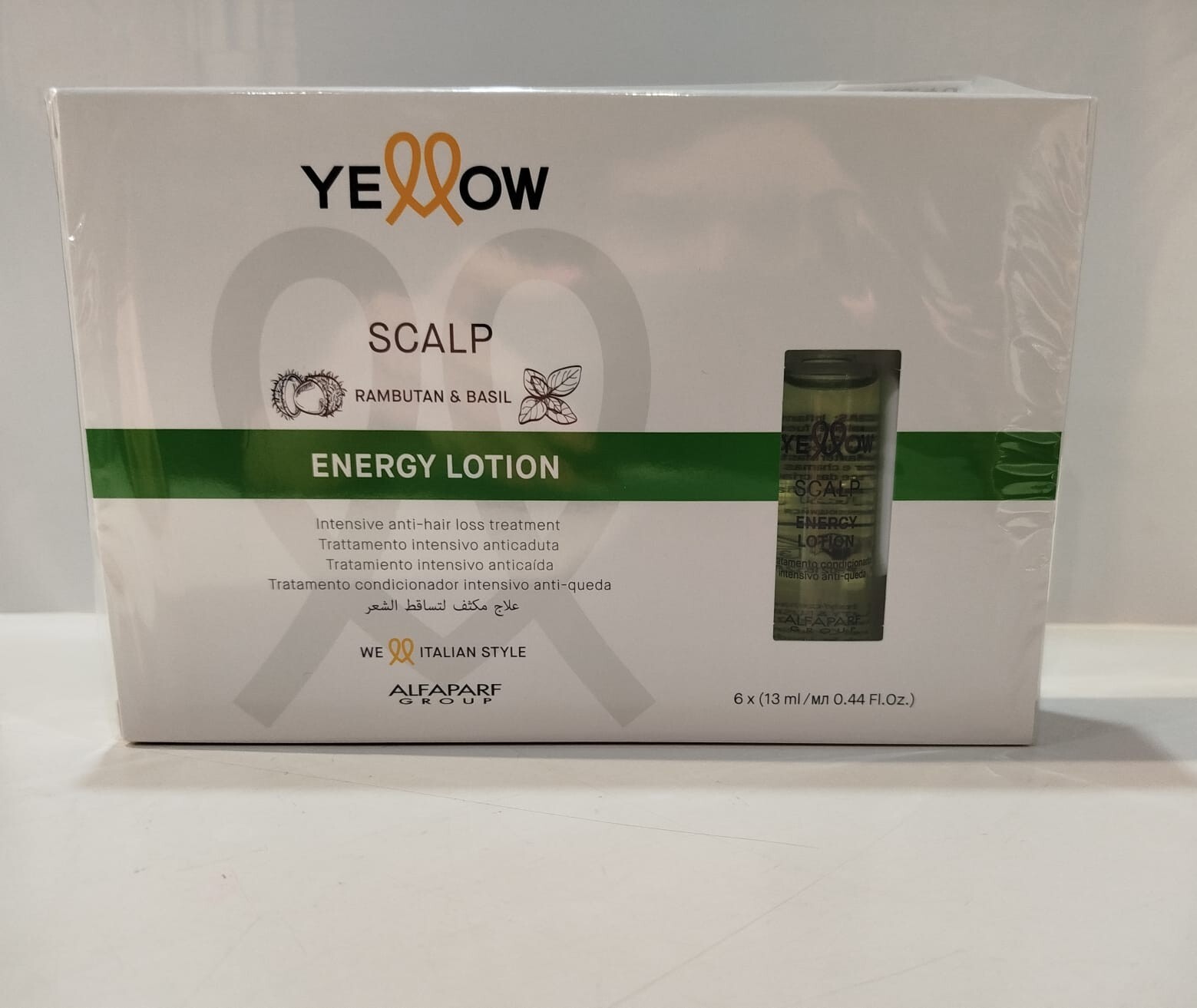 Yellow Professional Scalp Energy Lotion 6x13ml Trattamento Intensivo Anticaduta
