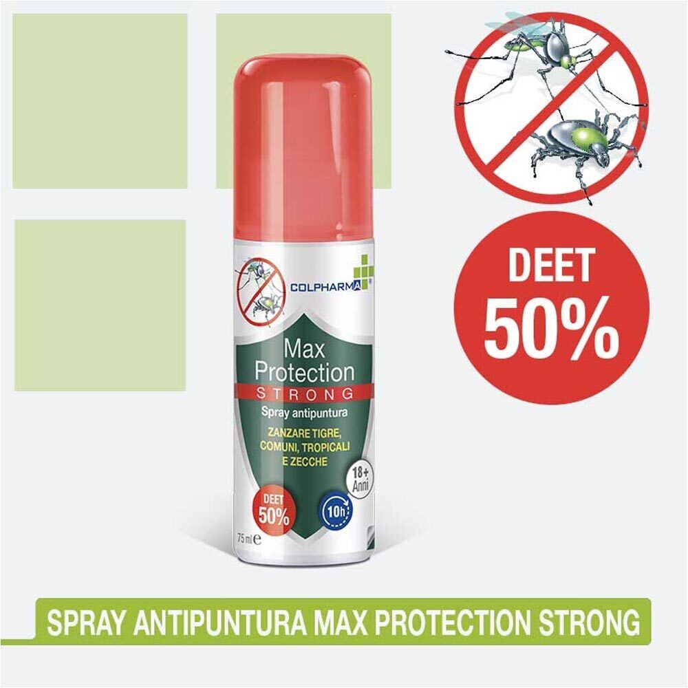 Colpharma Max Protection - Strong Spray Repellente Antizanzare, 75ml
