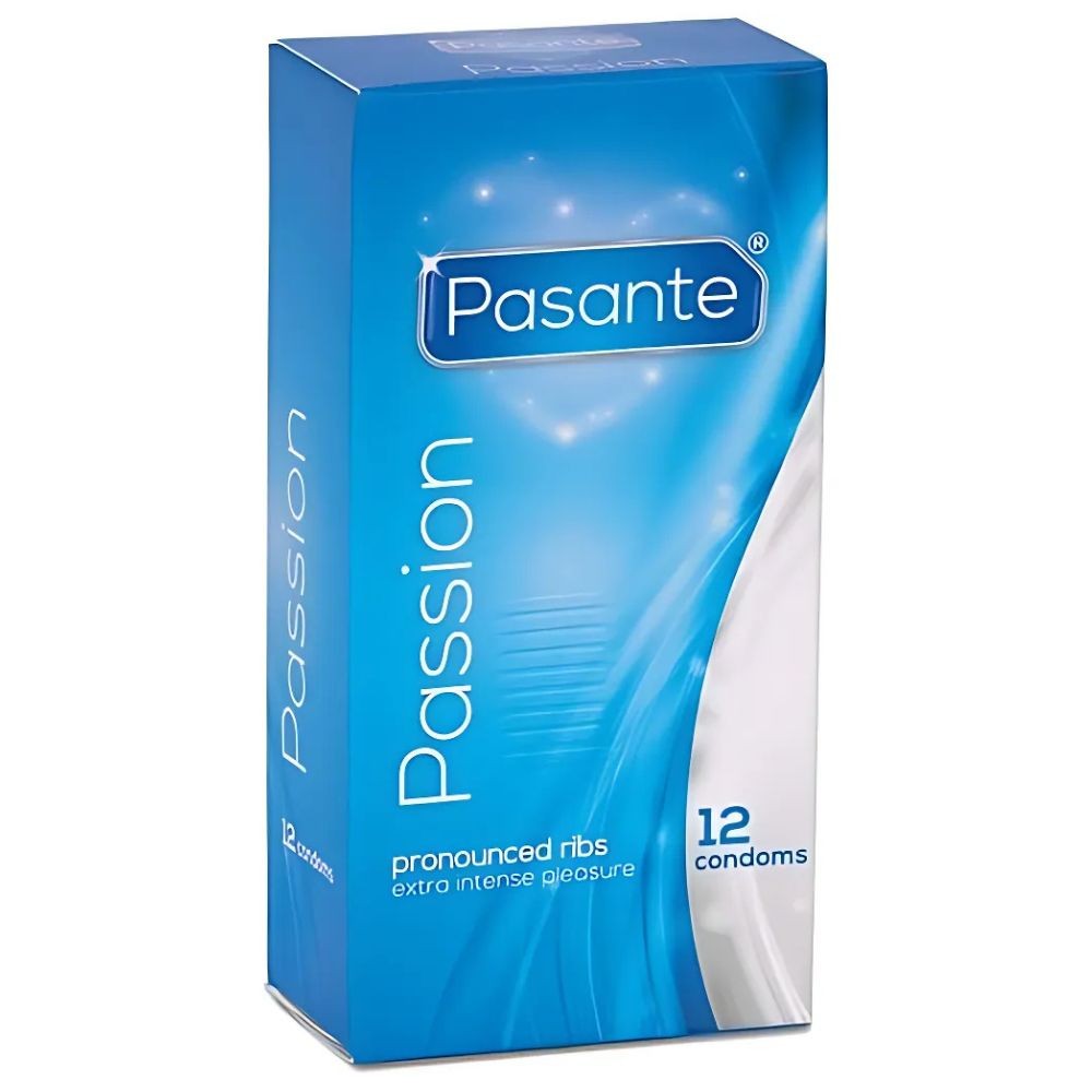 Pasante Passion Preservativi rigati, 12 pezzi
