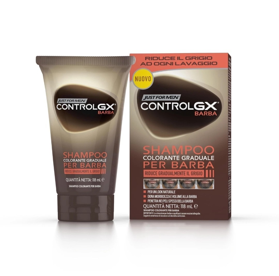 Just for Men Control GX Barba Shampoo Colorante Graduale per Barba 118ml