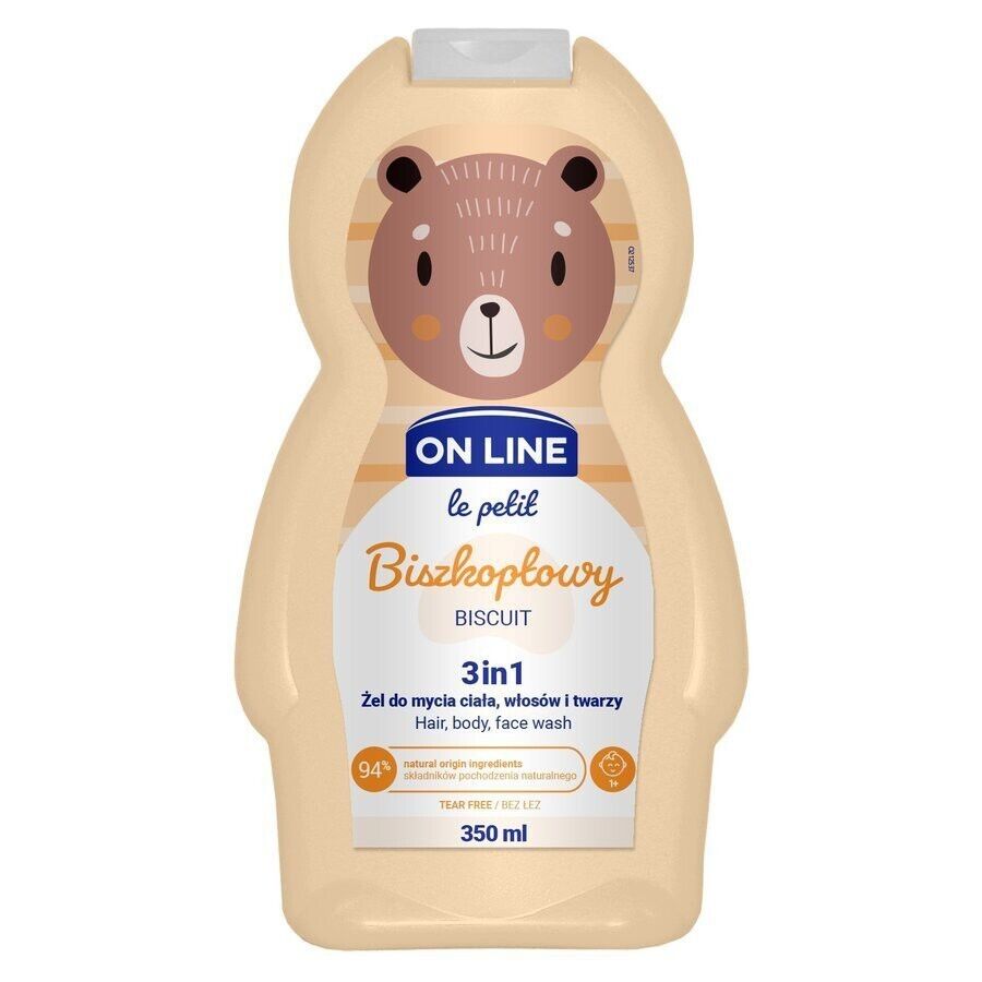 On Line 350Ml Le Petit 3W1 corpo/capelli/gel viso. Biscotti /688