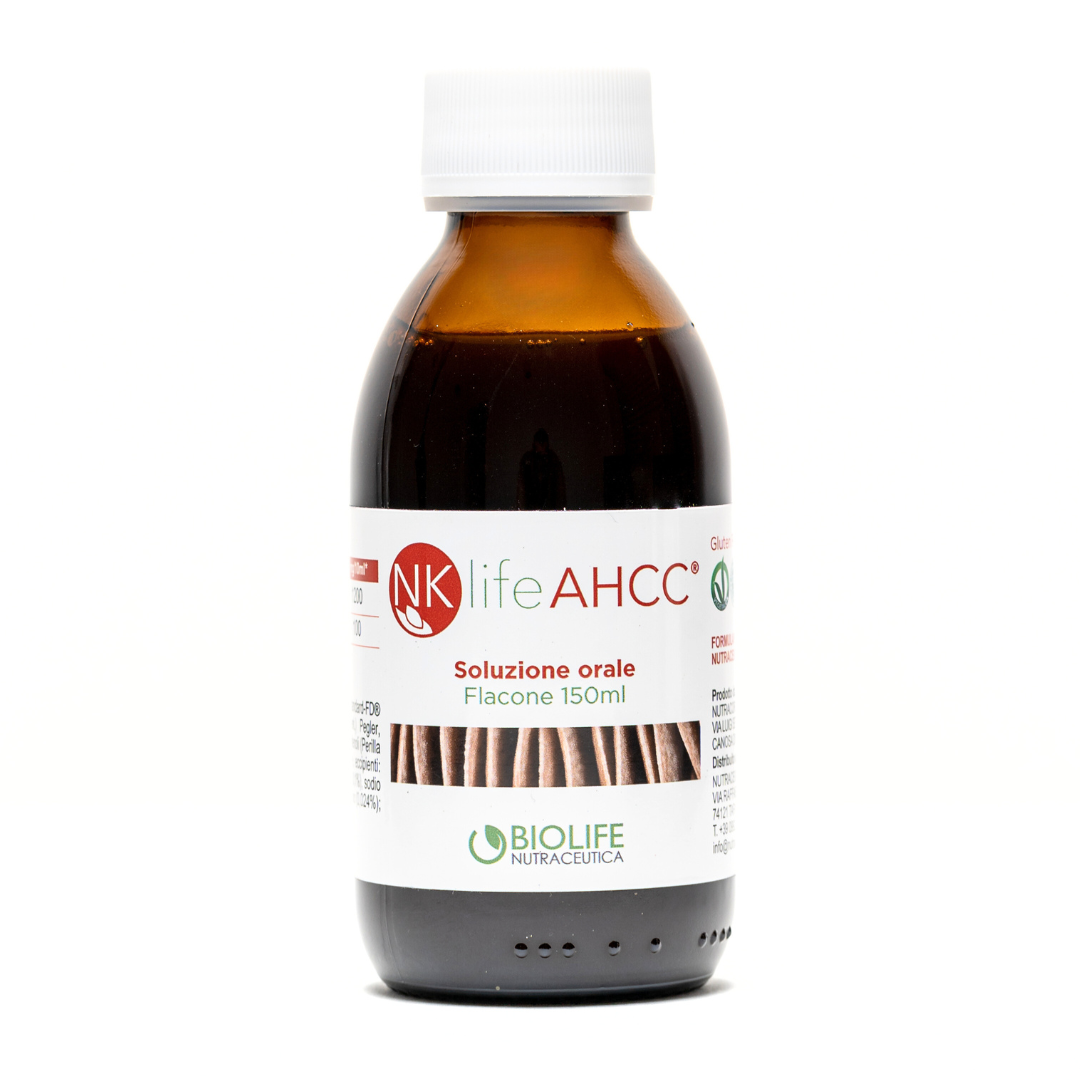 NKlife AHCC Integratore per Infezioni Difese Immunitarie Senza Glutine 150 ml