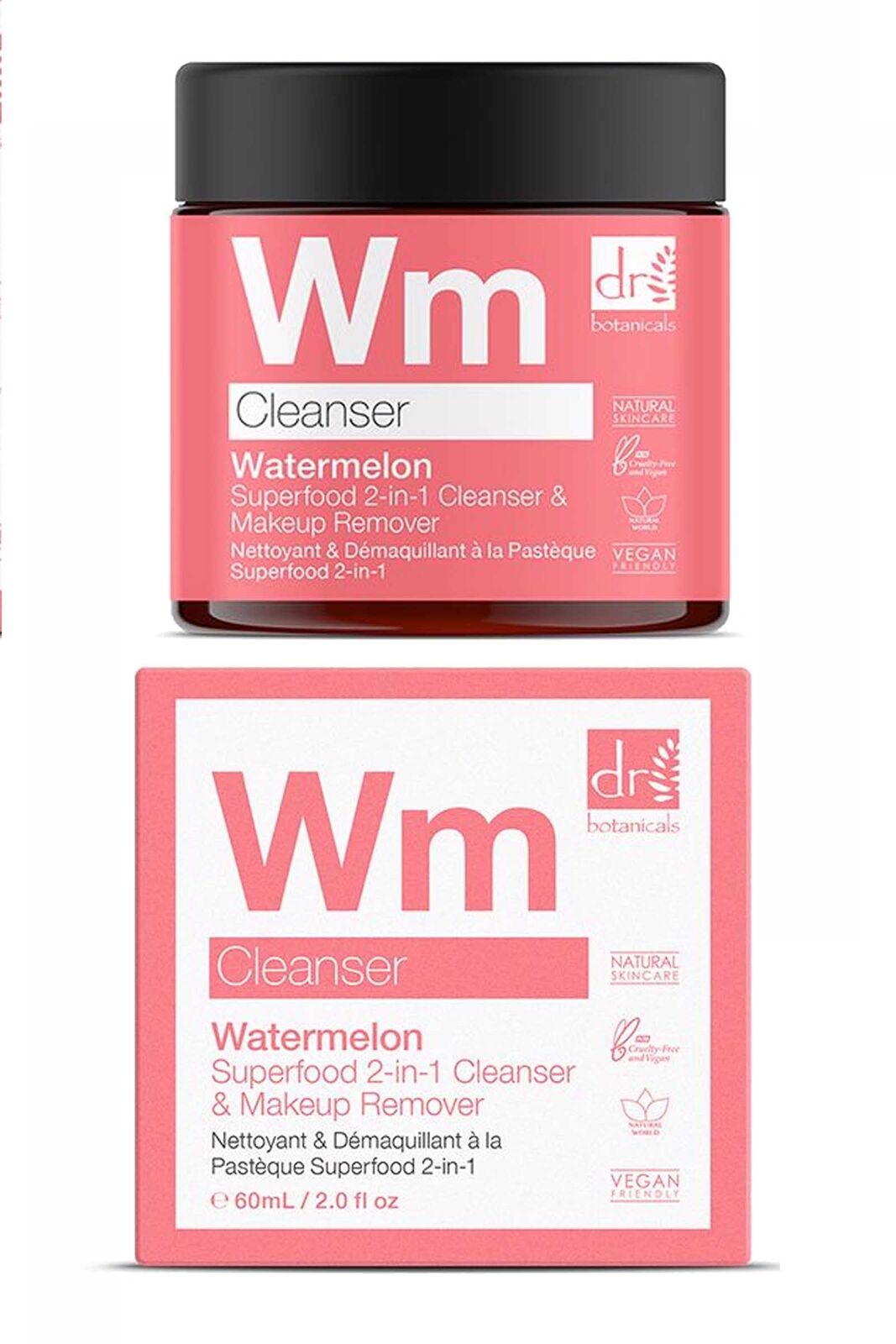 Dr Botanicals 2 IN 1 Detergente & Trucco Solvente 60ml Anguria WM