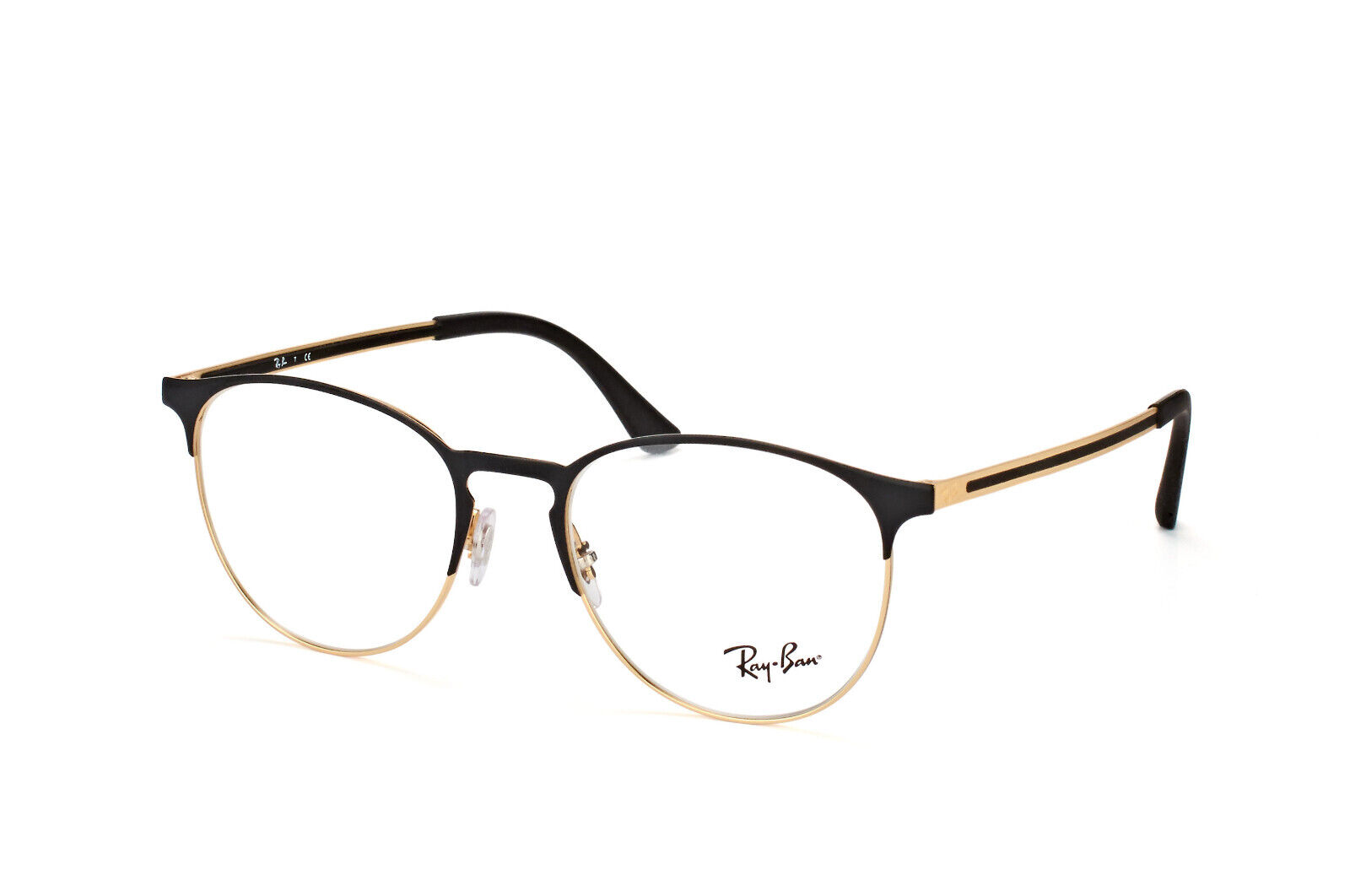 Ray-Ban 0RX6375 2890-51 Nero Su Oro NUOVO NEL CASE