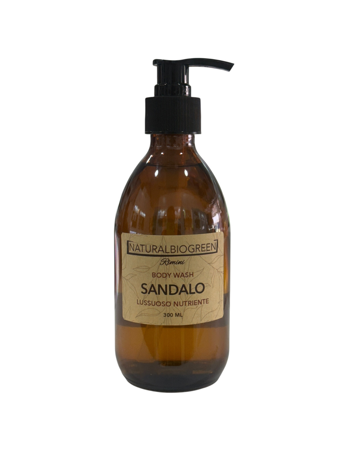 Naturalbiogreen Bagnoschiuma Profumato al Sandalo Lussuoso Nutriente 300 ml