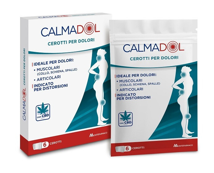 CALMADOL Cerotti Per Dolori Muscolari Collo Schiena Spalle e Articolari 6 Pz